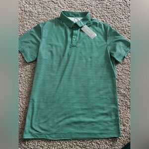 Green Striped Polo Shirt
